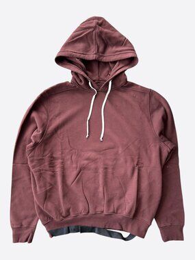 Rick Owens Burgundy Oversized Hoodie